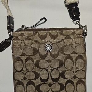 Coach Brown and Tan Crossbody Bag